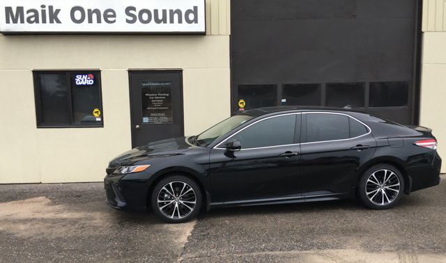 Toyota 2018 Camry with professional window tint in North Bay
